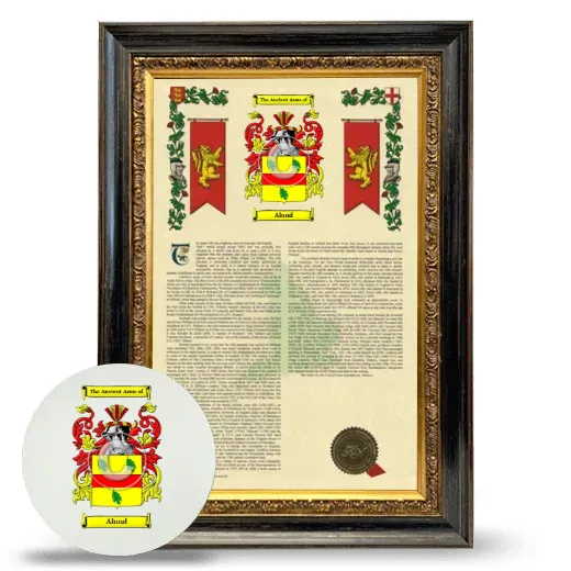 Alund Framed Armorial History and Mouse Pad - Heirloom