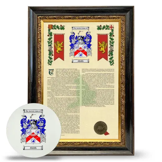 Alwith Framed Armorial History and Mouse Pad - Heirloom