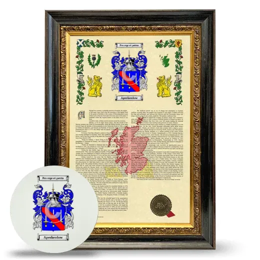 Aperkerdow Framed Armorial History and Mouse Pad - Heirloom