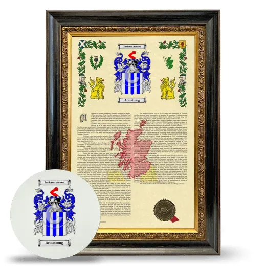 Armstrong Framed Armorial History and Mouse Pad - Heirloom