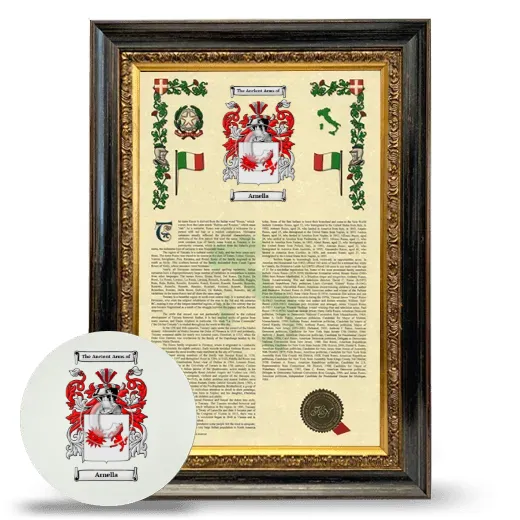 Arnella Framed Armorial History and Mouse Pad - Heirloom