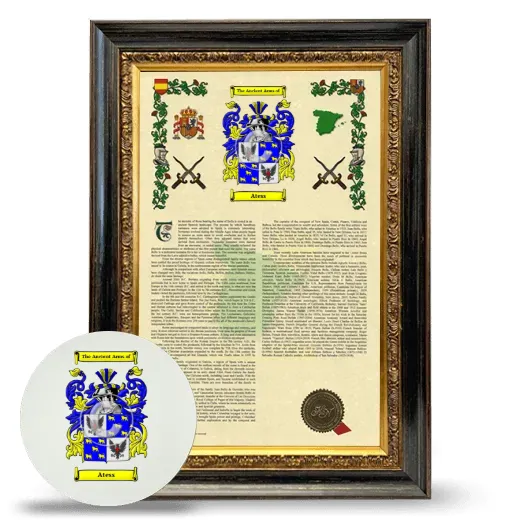 Atess Framed Armorial History and Mouse Pad - Heirloom