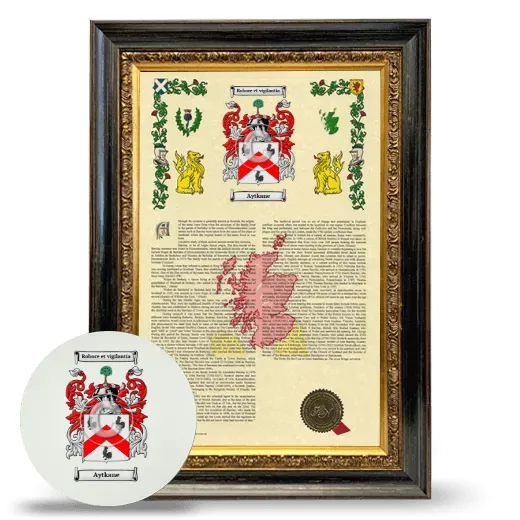 Aytkane Framed Armorial History and Mouse Pad - Heirloom