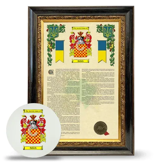 Babich Framed Armorial History and Mouse Pad - Heirloom