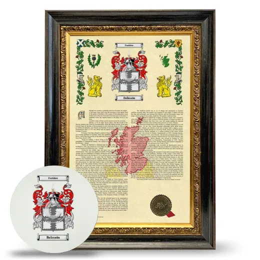 Balmain Framed Armorial History and Mouse Pad - Heirloom