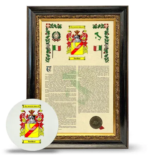 Bardani Framed Armorial History and Mouse Pad - Heirloom