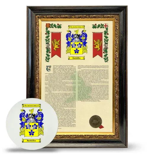 Bardulfus Framed Armorial History and Mouse Pad - Heirloom
