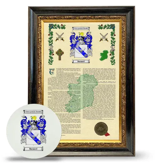 Barnard Framed Armorial History and Mouse Pad - Heirloom