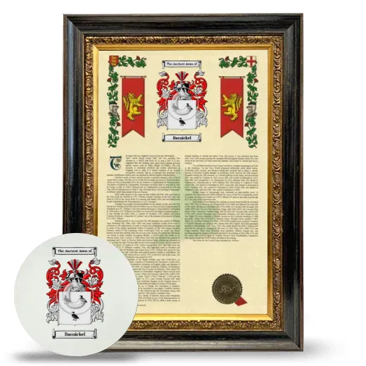 Barnickel Framed Armorial History and Mouse Pad - Heirloom