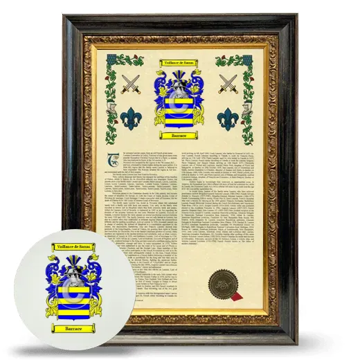 Barrace Framed Armorial History and Mouse Pad - Heirloom