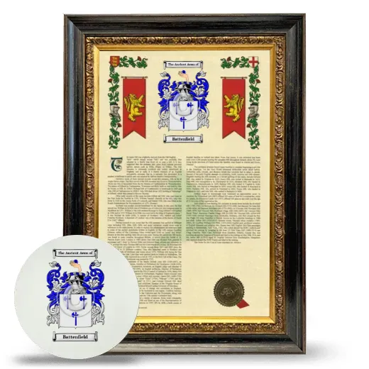 Battenfield Framed Armorial History and Mouse Pad - Heirloom