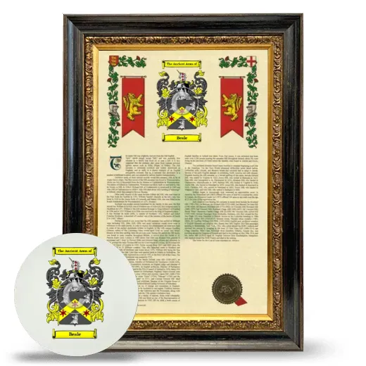 Beale Framed Armorial History and Mouse Pad - Heirloom