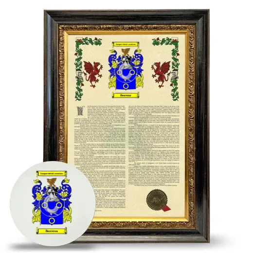 Beavens Framed Armorial History and Mouse Pad - Heirloom