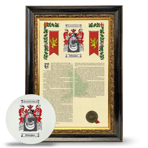 Bellesghan Framed Armorial History and Mouse Pad - Heirloom