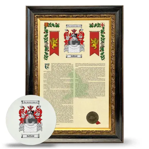 Bellfield Framed Armorial History and Mouse Pad - Heirloom