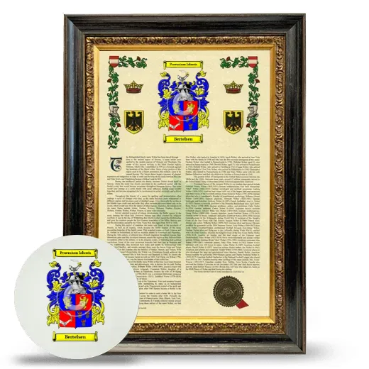 Bertelsen Framed Armorial History and Mouse Pad - Heirloom
