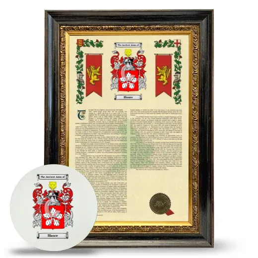 Blance Framed Armorial History and Mouse Pad - Heirloom