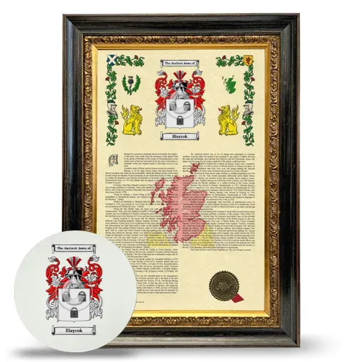 Blaycok Framed Armorial History and Mouse Pad - Heirloom