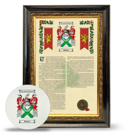 Bloxam Framed Armorial History and Mouse Pad - Heirloom