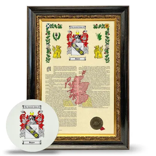 Boyce Framed Armorial History and Mouse Pad - Heirloom