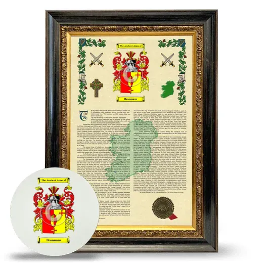 Brannam Framed Armorial History and Mouse Pad - Heirloom