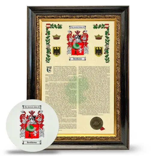 Breitkreuz Framed Armorial History and Mouse Pad - Heirloom