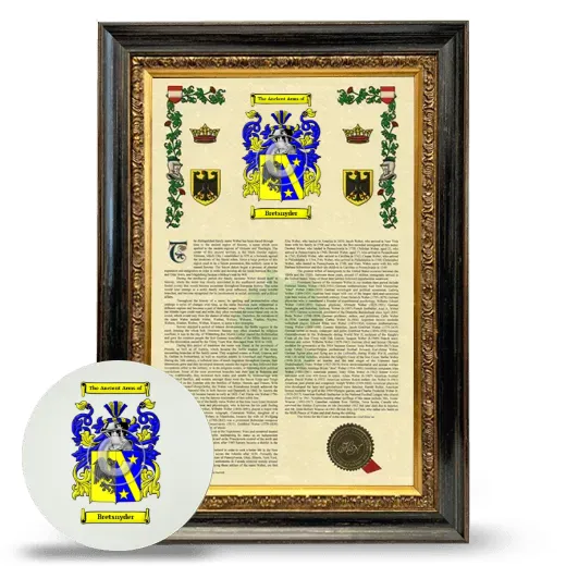 Bretsnyder Framed Armorial History and Mouse Pad - Heirloom