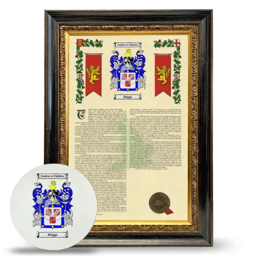 Briggs Framed Armorial History and Mouse Pad - Heirloom