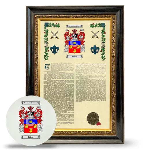 Brisis Framed Armorial History and Mouse Pad - Heirloom