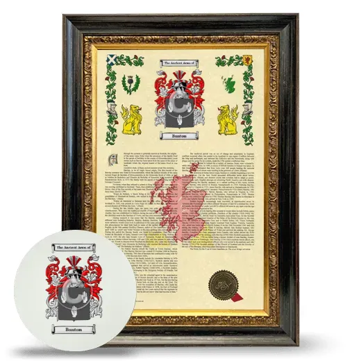Bunton Framed Armorial History and Mouse Pad - Heirloom