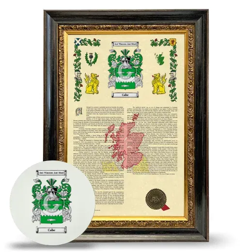 Cabe Framed Armorial History and Mouse Pad - Heirloom