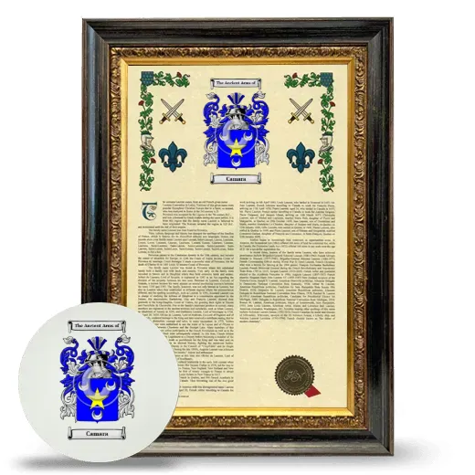 Camara Framed Armorial History and Mouse Pad - Heirloom