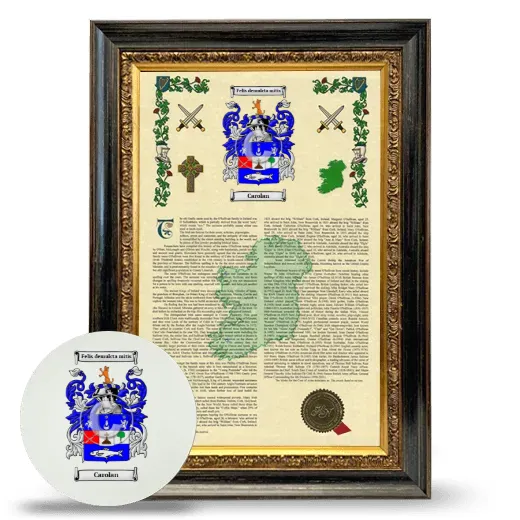 Carolan Framed Armorial History and Mouse Pad - Heirloom