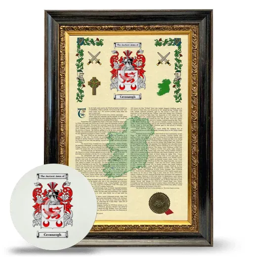 Cavanaugh Framed Armorial History and Mouse Pad - Heirloom