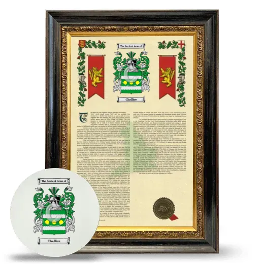 Challice Framed Armorial History and Mouse Pad - Heirloom