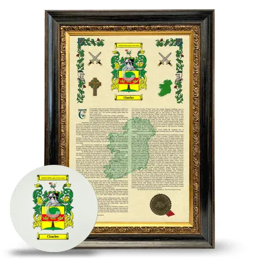 Charles Framed Armorial History and Mouse Pad - Heirloom