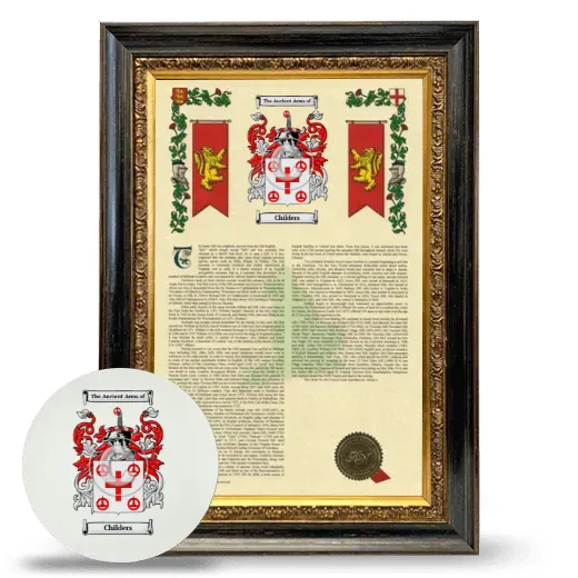 Childers Framed Armorial History and Mouse Pad - Heirloom