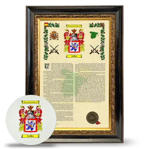 Coellos Framed Armorial History and Mouse Pad - Heirloom