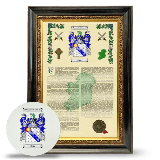 Coin Framed Armorial History and Mouse Pad - Heirloom
