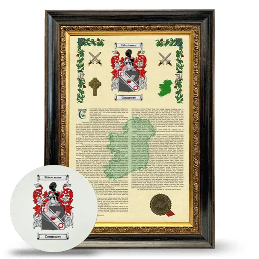 Connaway Framed Armorial History and Mouse Pad - Heirloom