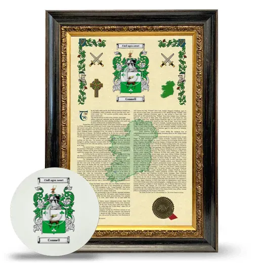 Connell Framed Armorial History and Mouse Pad - Heirloom