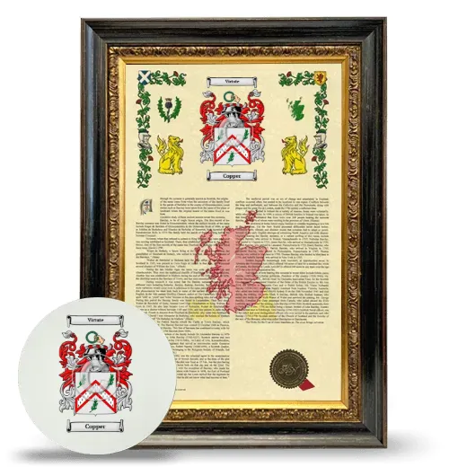 Copper Framed Armorial History and Mouse Pad - Heirloom