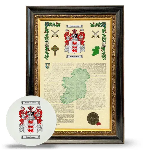 Coughlans Framed Armorial History and Mouse Pad - Heirloom