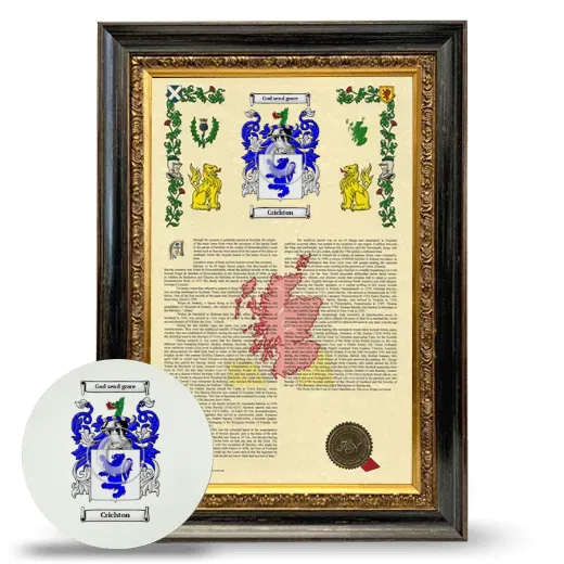 Crichton Framed Armorial History and Mouse Pad - Heirloom
