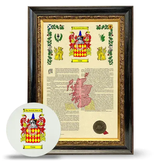 Cron Framed Armorial History and Mouse Pad - Heirloom