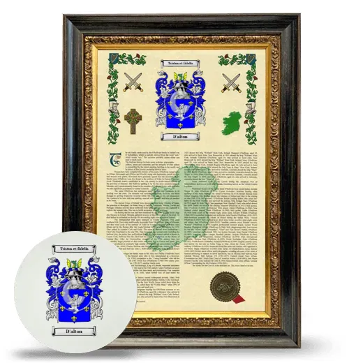 D'alton Framed Armorial History and Mouse Pad - Heirloom