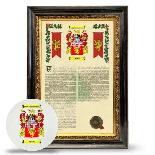 Dénes Framed Armorial History and Mouse Pad - Heirloom