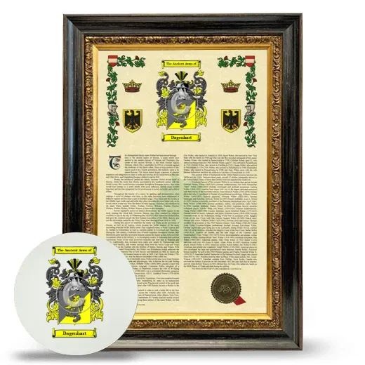 Dagenhart Framed Armorial History and Mouse Pad - Heirloom