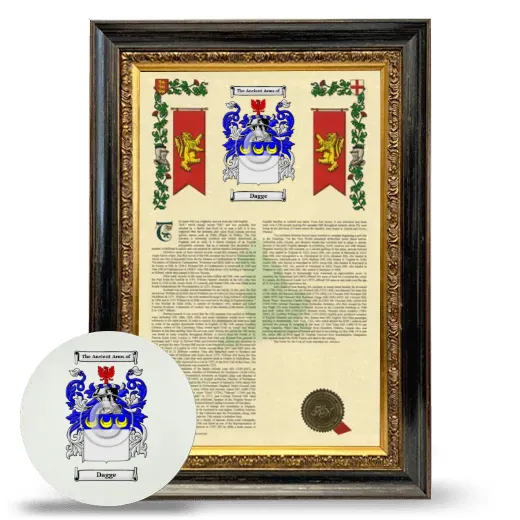 Dagge Framed Armorial History and Mouse Pad - Heirloom