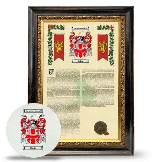 Dakin Framed Armorial History and Mouse Pad - Heirloom